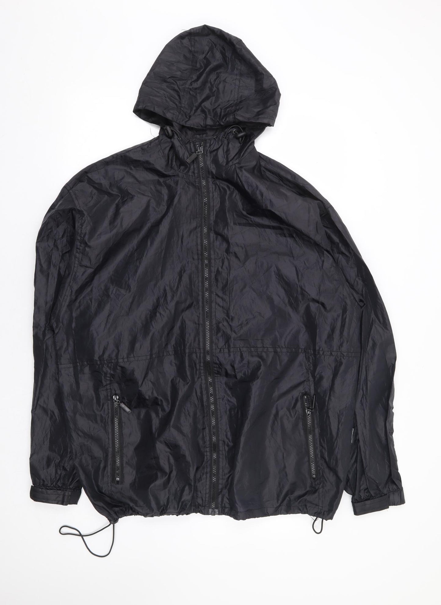 Kag in a Bag Mens Black Windbreaker Jacket Size XL Zip