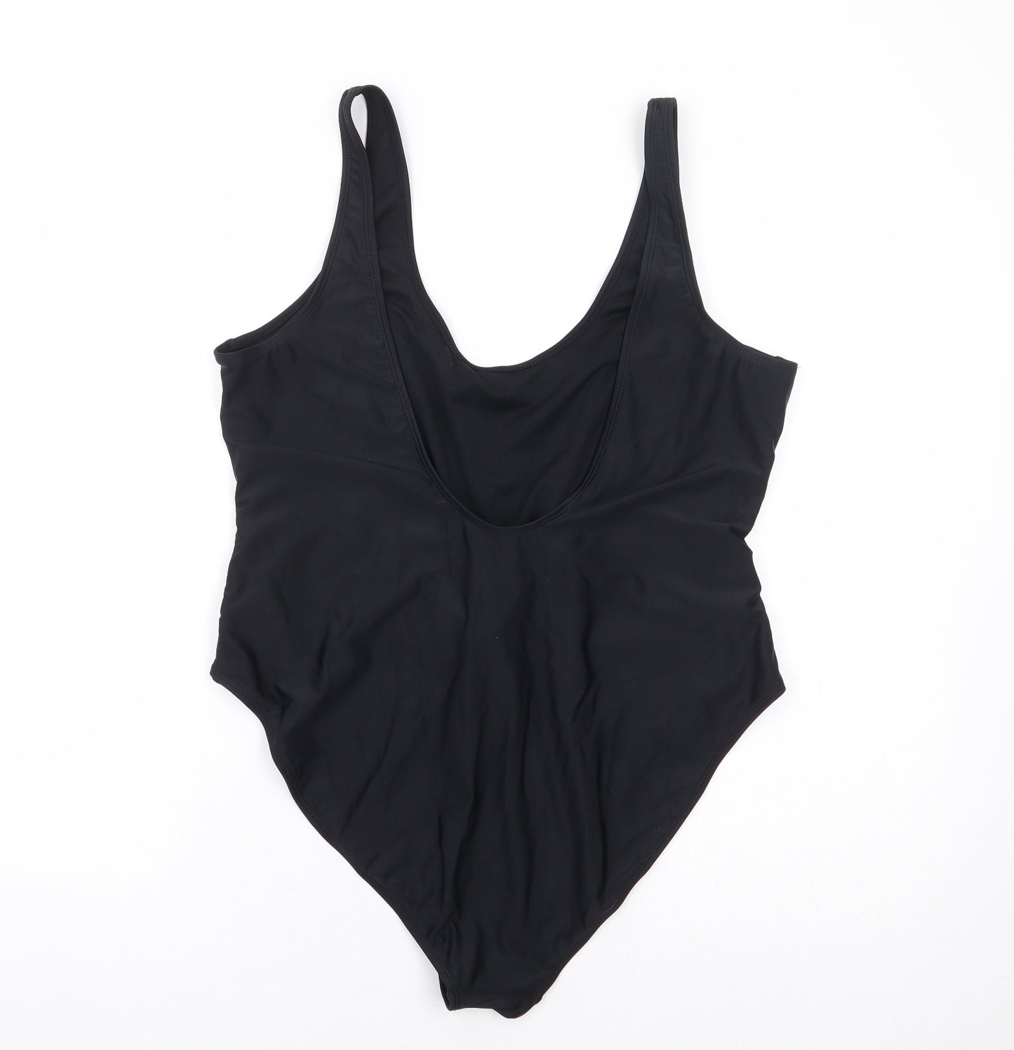 Boohoo Womens Black Polyamide One Piece Size 18 - Corset Tie Detail