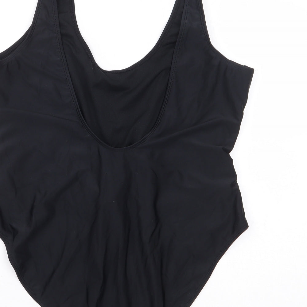 Boohoo Womens Black Polyamide One Piece Size 18 - Corset Tie Detail