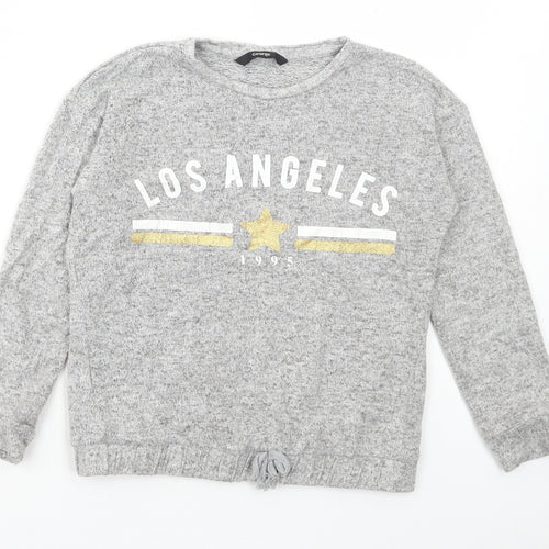 George Girls Grey Viscose Pullover Sweatshirt Size 6-7 Years Pullover - Los Angeles