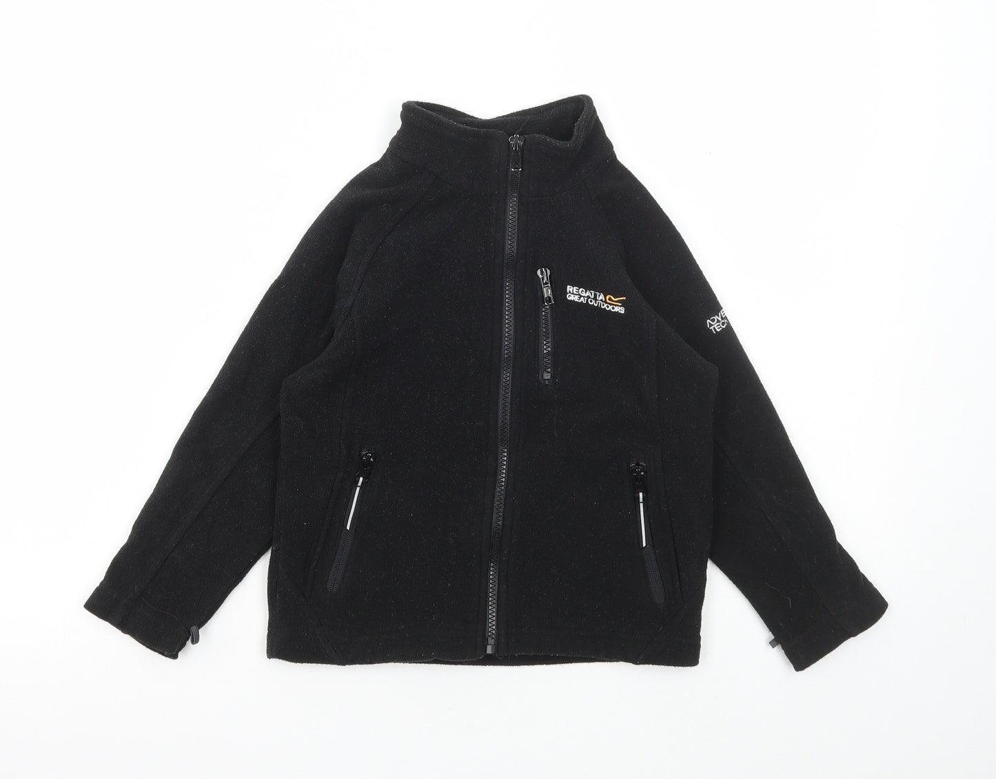 Regatta Boys Black Polyester Full Zip Sweatshirt Size 3-4 Years Zip