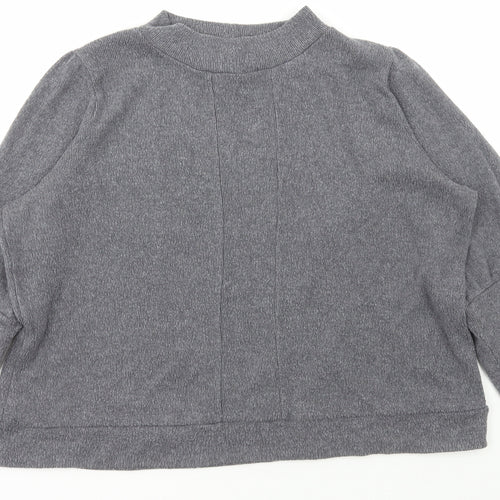 TU Womens Grey Polyester Pullover Sweatshirt Size 16 Pullover