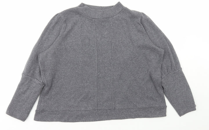 TU Womens Grey Polyester Pullover Sweatshirt Size 16 Pullover