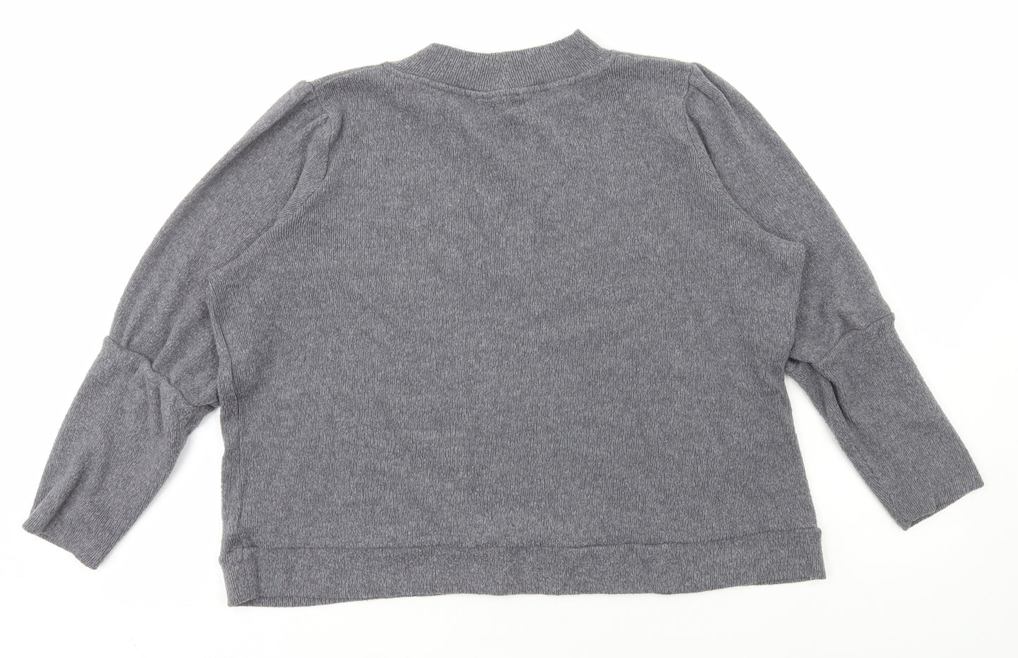 TU Womens Grey Polyester Pullover Sweatshirt Size 16 Pullover
