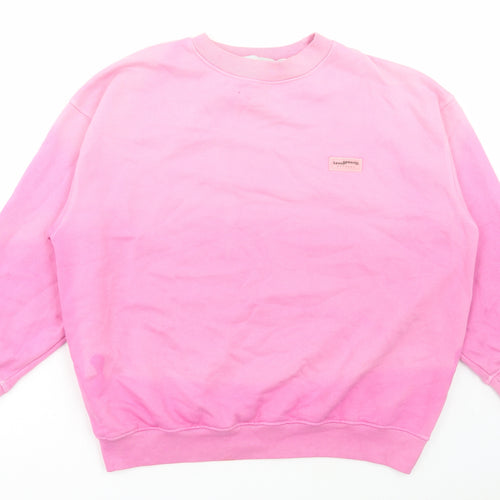 Loosethreads Womens Pink Polyester Pullover Sweatshirt Size 8 Pullover