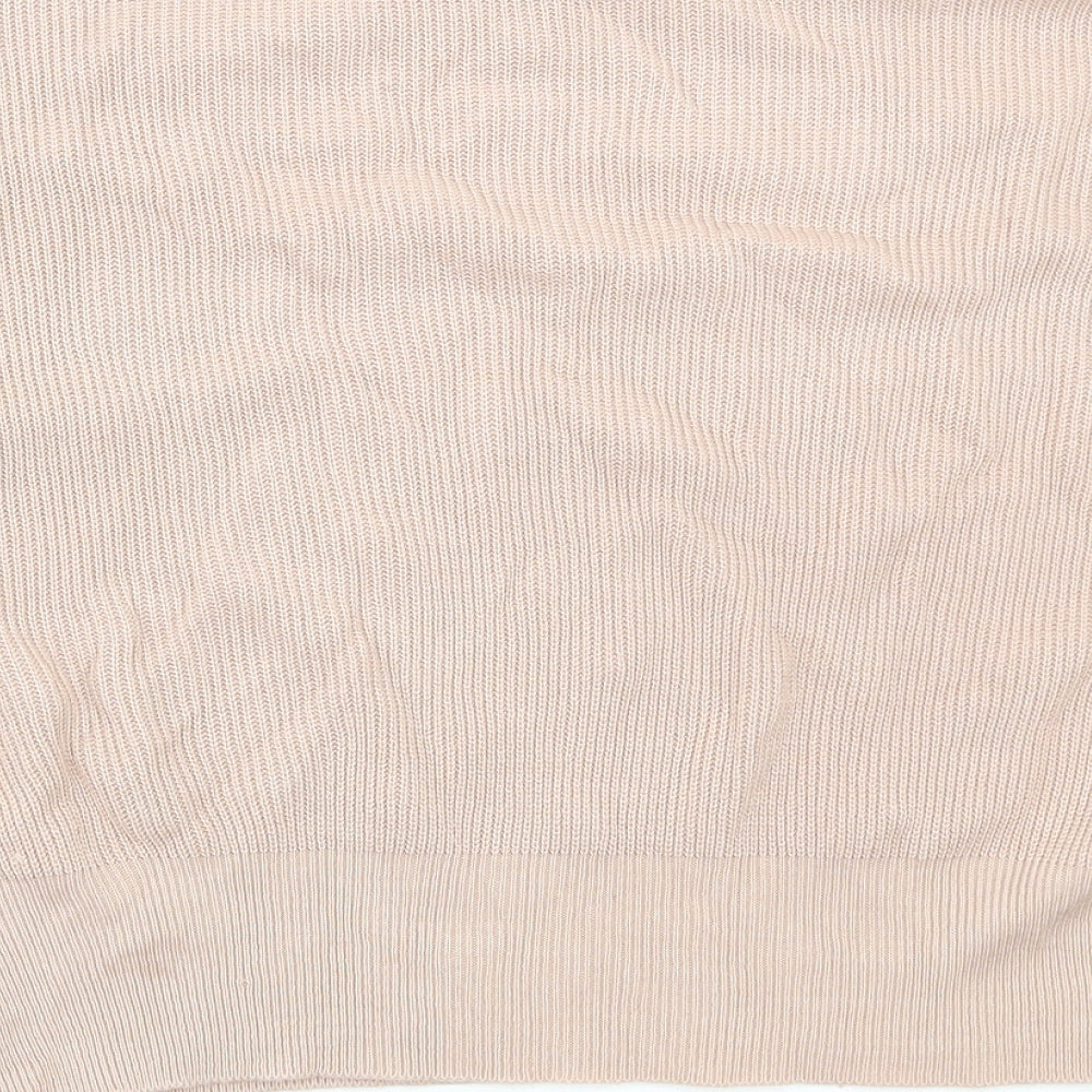 Select Womens Pink Round Neck Acrylic Pullover Jumper Size M