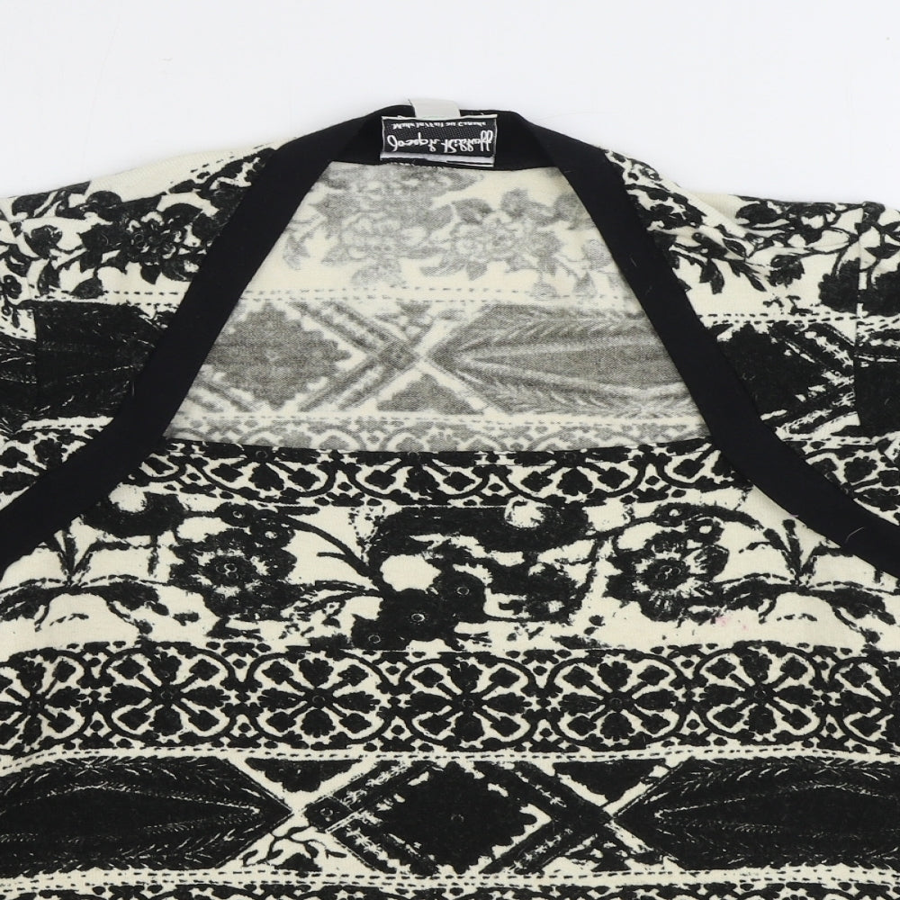 Joseph Ribkoff Womens Black Square Neck Geometric Acrylic Pullover Jumper Size 16
