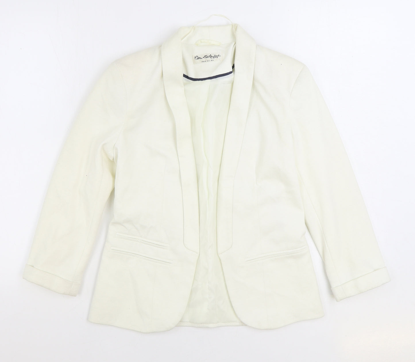 Miss Selfridge Womens White Jacket Blazer Size 6