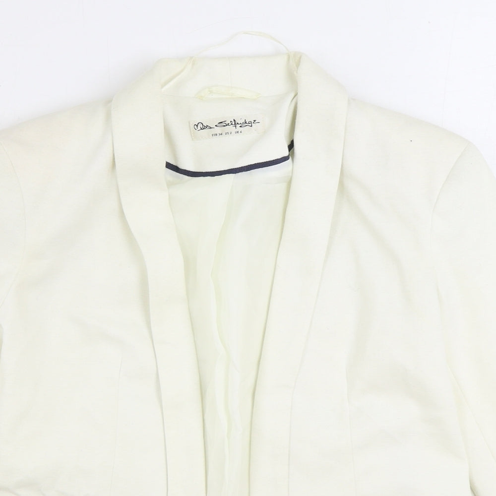 Miss Selfridge Womens White Jacket Blazer Size 6