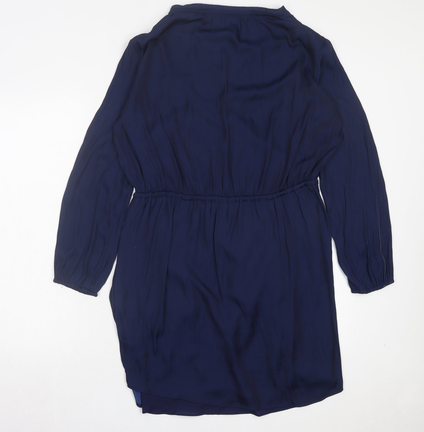 Gap Womens Blue Polyester A-Line Size L V-Neck Pullover