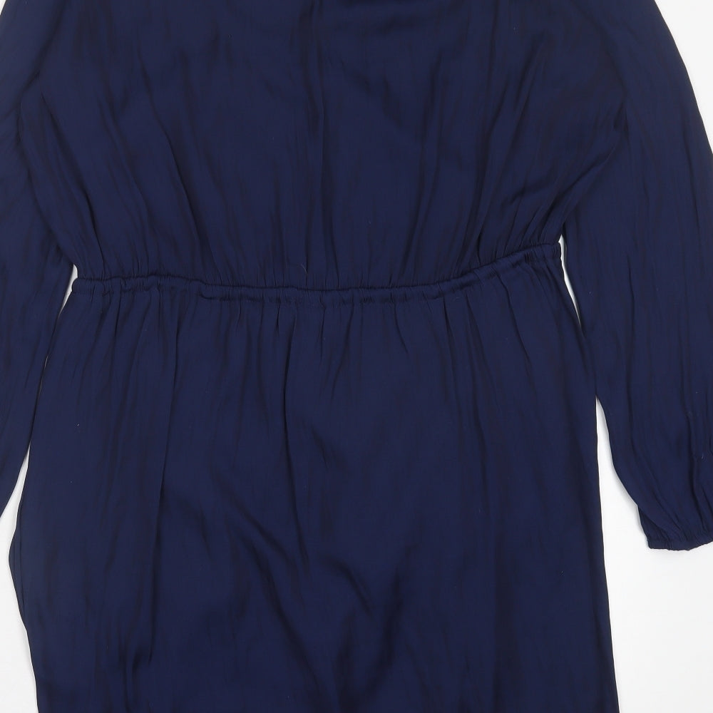 Gap Womens Blue Polyester A-Line Size L V-Neck Pullover
