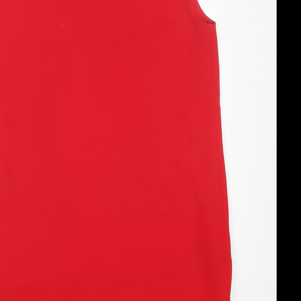 Whistles Womens Red Polyester A-Line Size 14 V-Neck Pullover