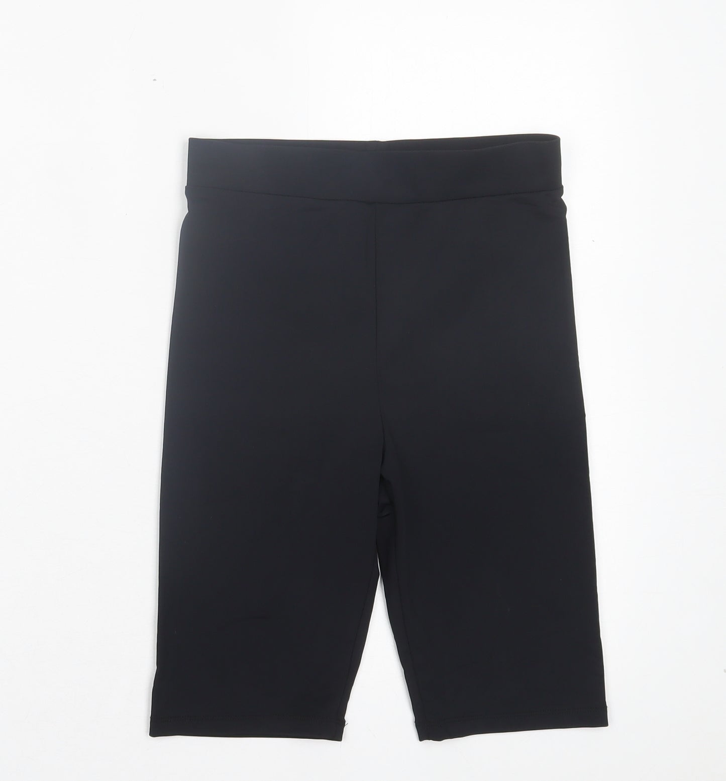 Zara Womens Black Polyamide Biker Shorts Size M L9 in Regular Pull On