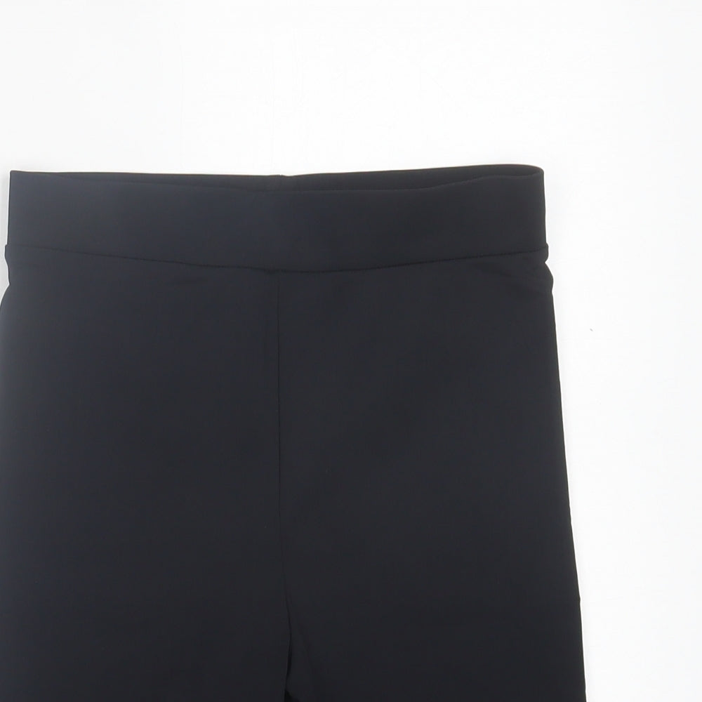 Zara Womens Black Polyamide Biker Shorts Size M L9 in Regular Pull On