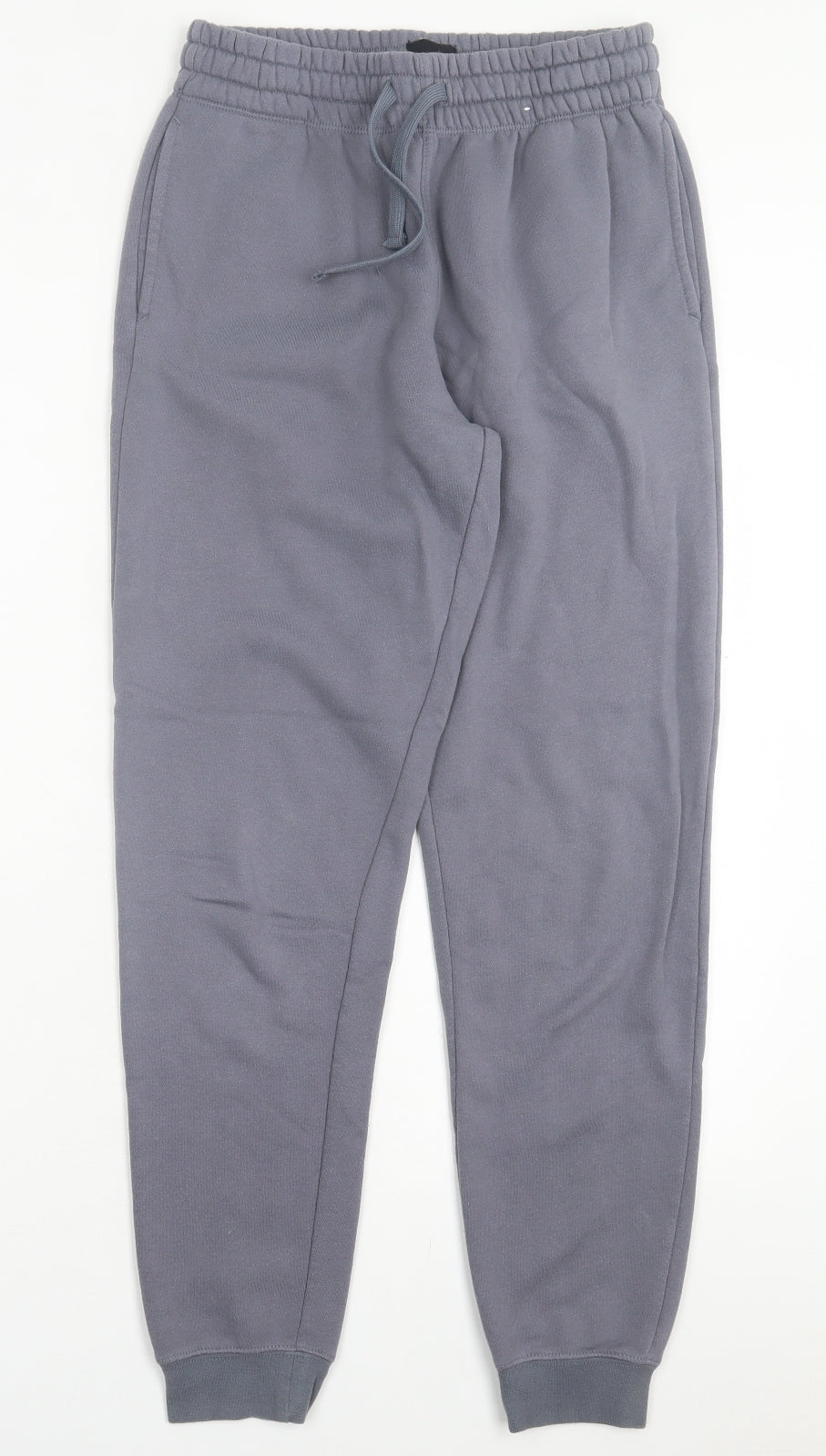 H&M Mens Grey Polyester Jogger Trousers Size S L28 in Regular Drawstring