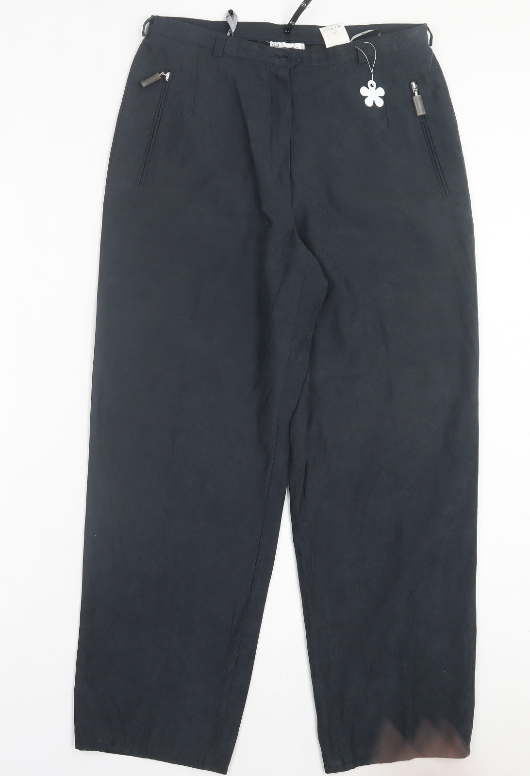 Bonita Womens Blue Polyester Trousers Size 12 L27 in Regular Buckle