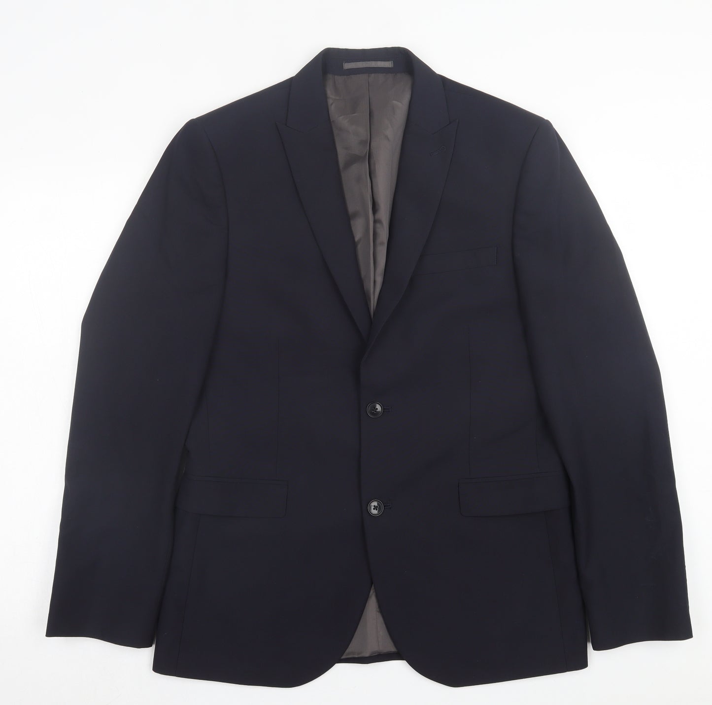NEXT Mens Blue Polyester Jacket Suit Jacket Size 40