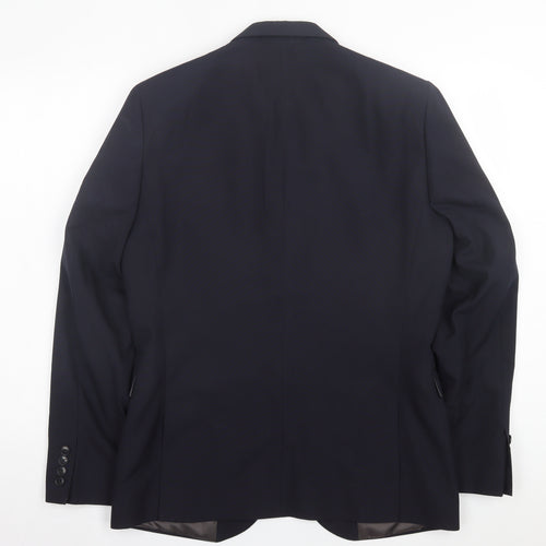 NEXT Mens Blue Polyester Jacket Suit Jacket Size 40