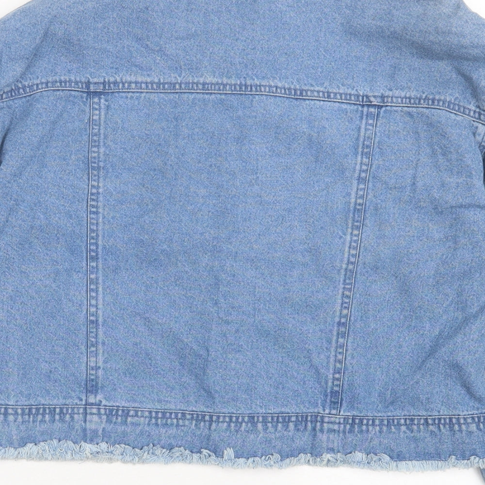 River Island Womens Blue Jacket Size S Button
