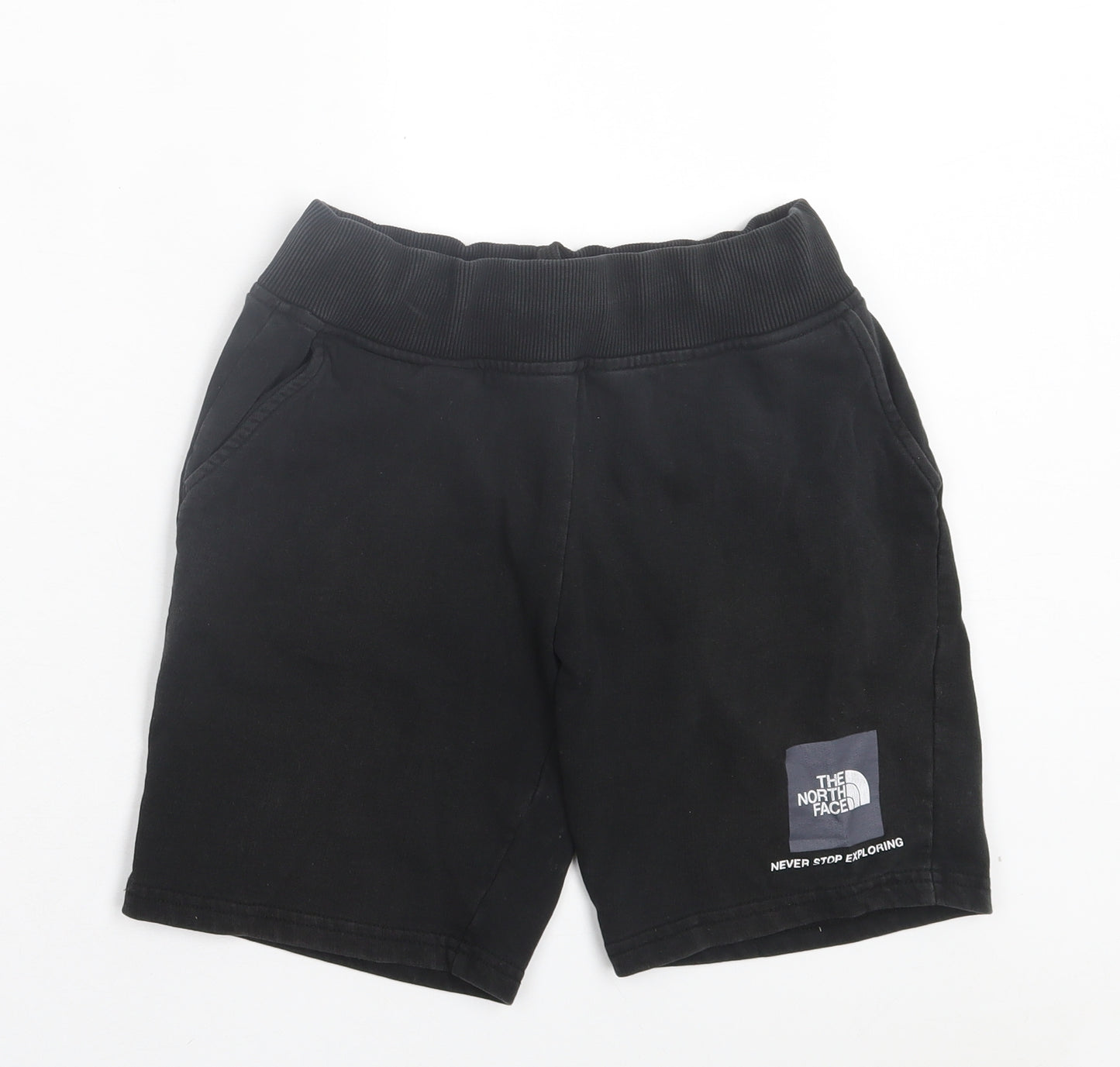 The North Face Boys Black Cotton Sweat Shorts Size 12 Years Regular