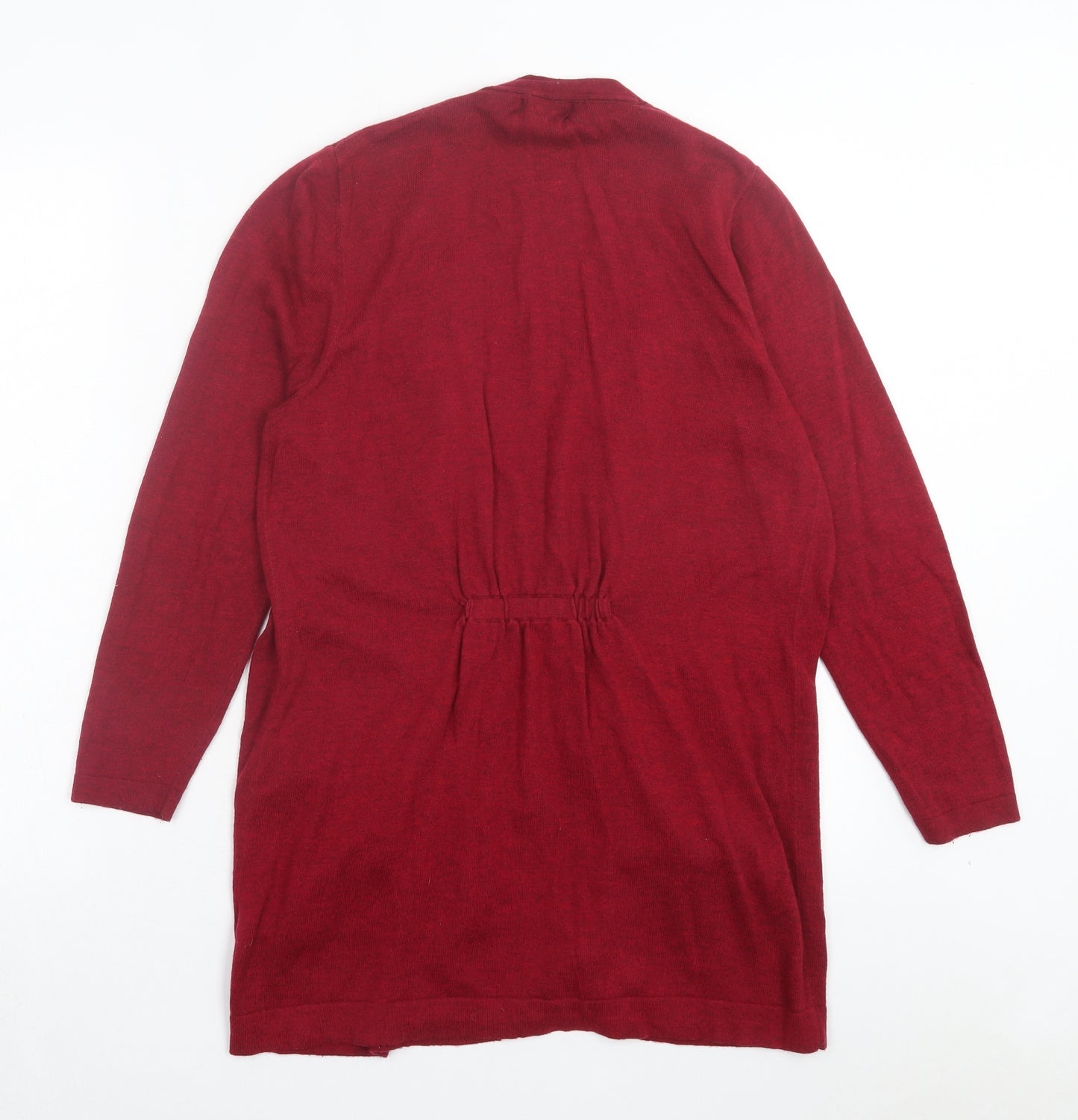 Monsoon Womens Red V-Neck Nylon Cardigan Jumper Size M