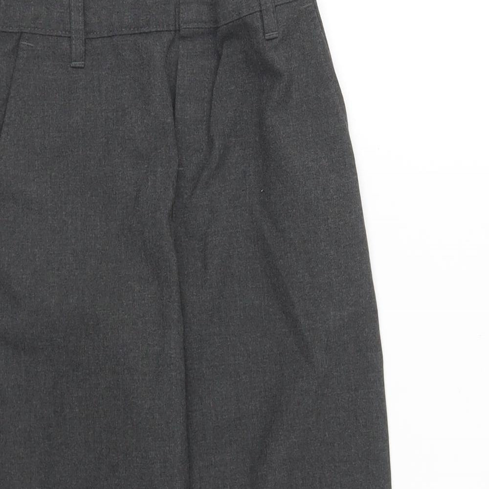Marks and Spencer Boys Grey Cotton Chino Trousers Size 5-6 Years Regular Button