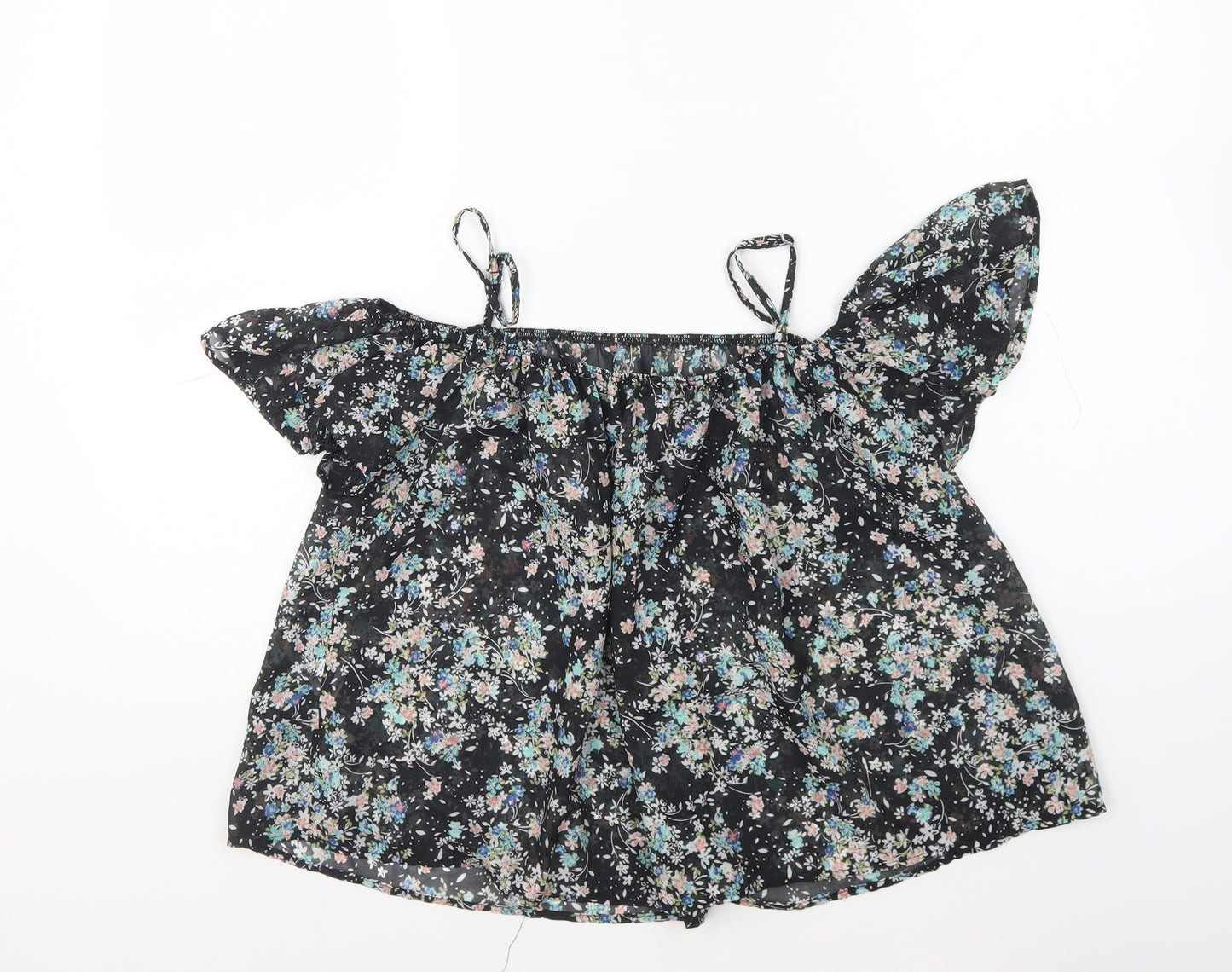 Atmosphere Womens Multicoloured Floral Polyester Basic Blouse Size 6 Square Neck