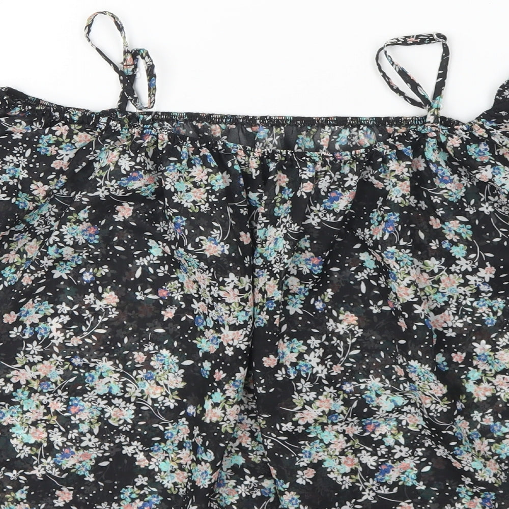 Atmosphere Womens Multicoloured Floral Polyester Basic Blouse Size 6 Square Neck