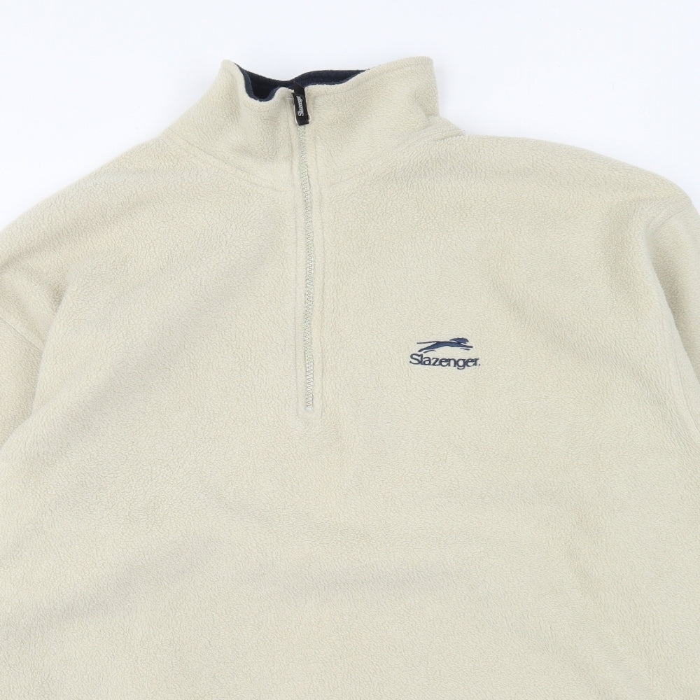 Slazenger Mens Beige Polyester Pullover Sweatshirt