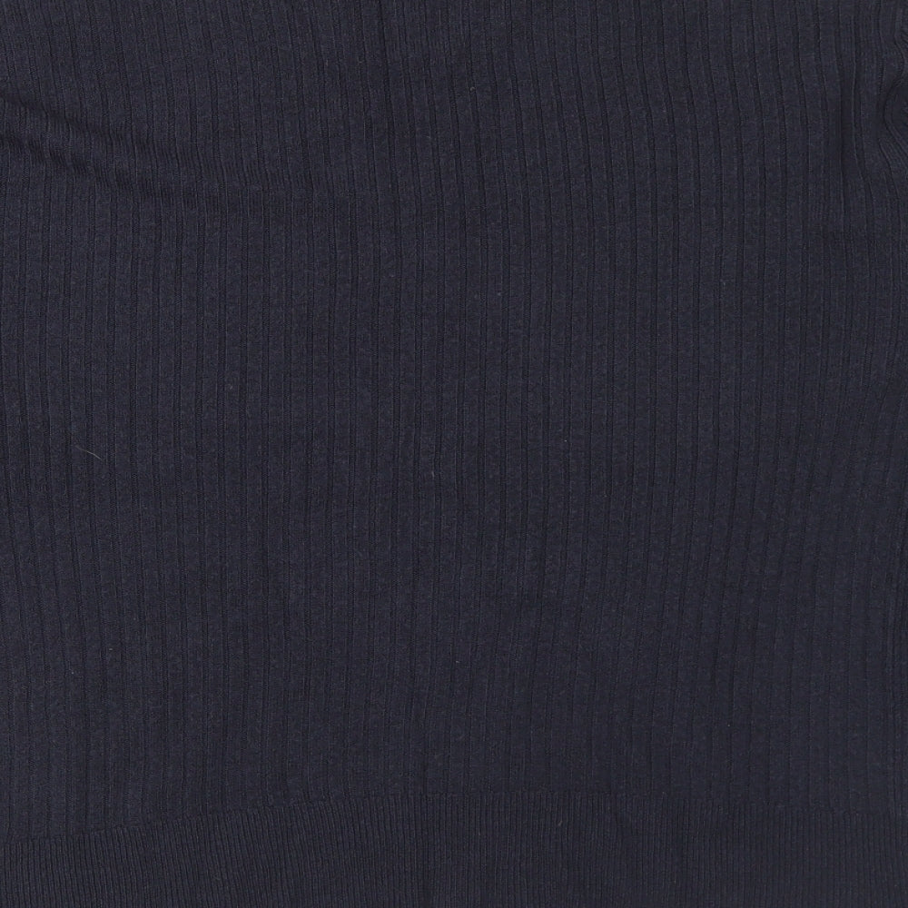 Marks and Spencer Womens Blue Round Neck Acrylic Pullover Jumper Size 12