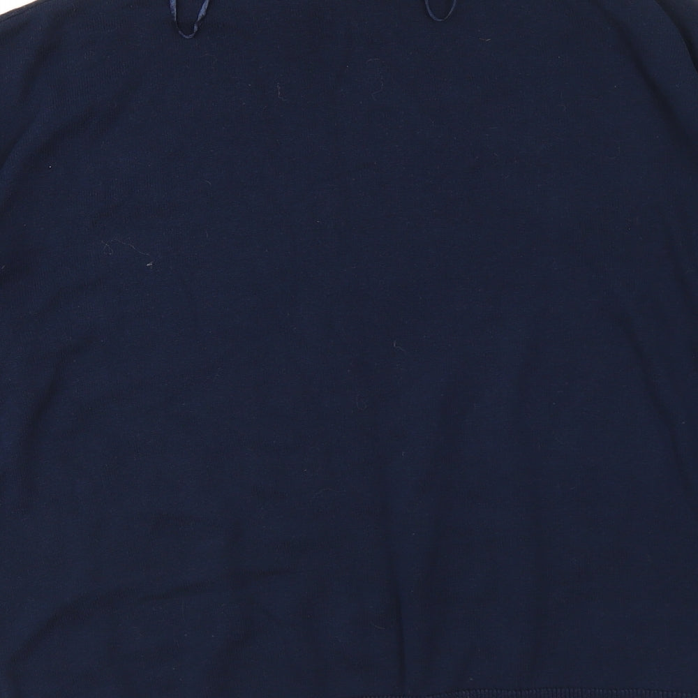 Marks and Spencer Womens Blue Round Neck Cotton Pullover Jumper Size M
