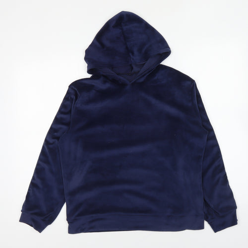 Preworn Womens Blue Polyamide Pullover Hoodie Size S Pullover