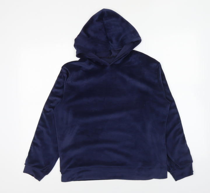 Preworn Womens Blue Polyamide Pullover Hoodie Size S Pullover