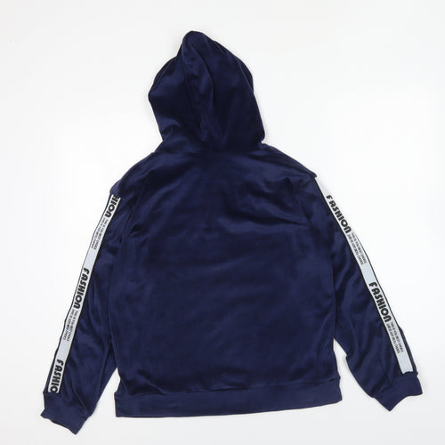 Preworn Womens Blue Polyamide Pullover Hoodie Size S Pullover