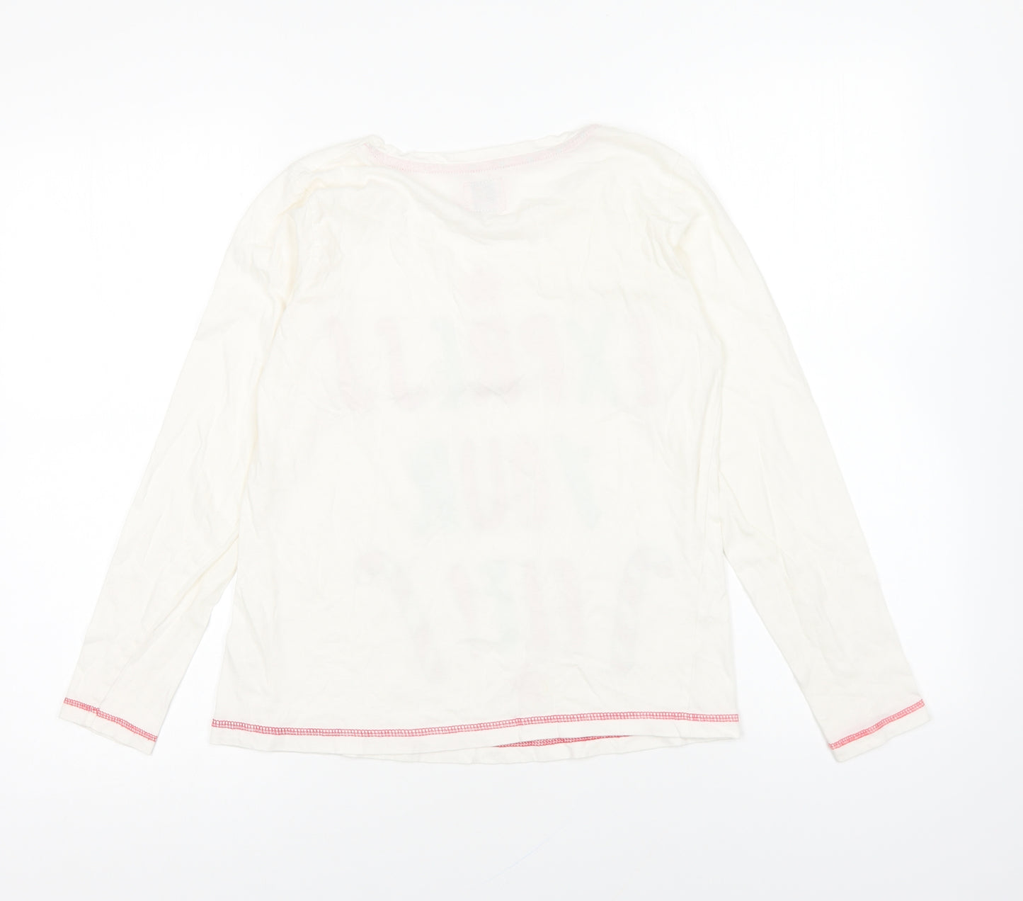 Adore Womens Ivory Cotton Basic T-Shirt Size S Round Neck - Express Your Elf