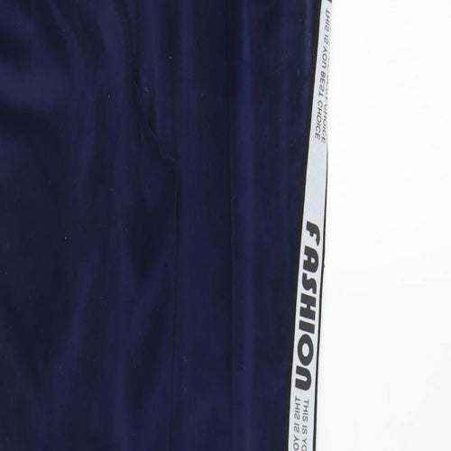 Preworn Womens Blue Polyamide Jogger Trousers Size S L25 in Regular