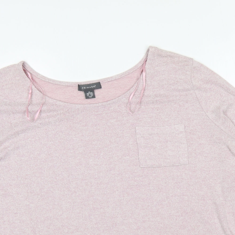 Primark Womens Pink Viscose Pullover Sweatshirt Size XL Pullover