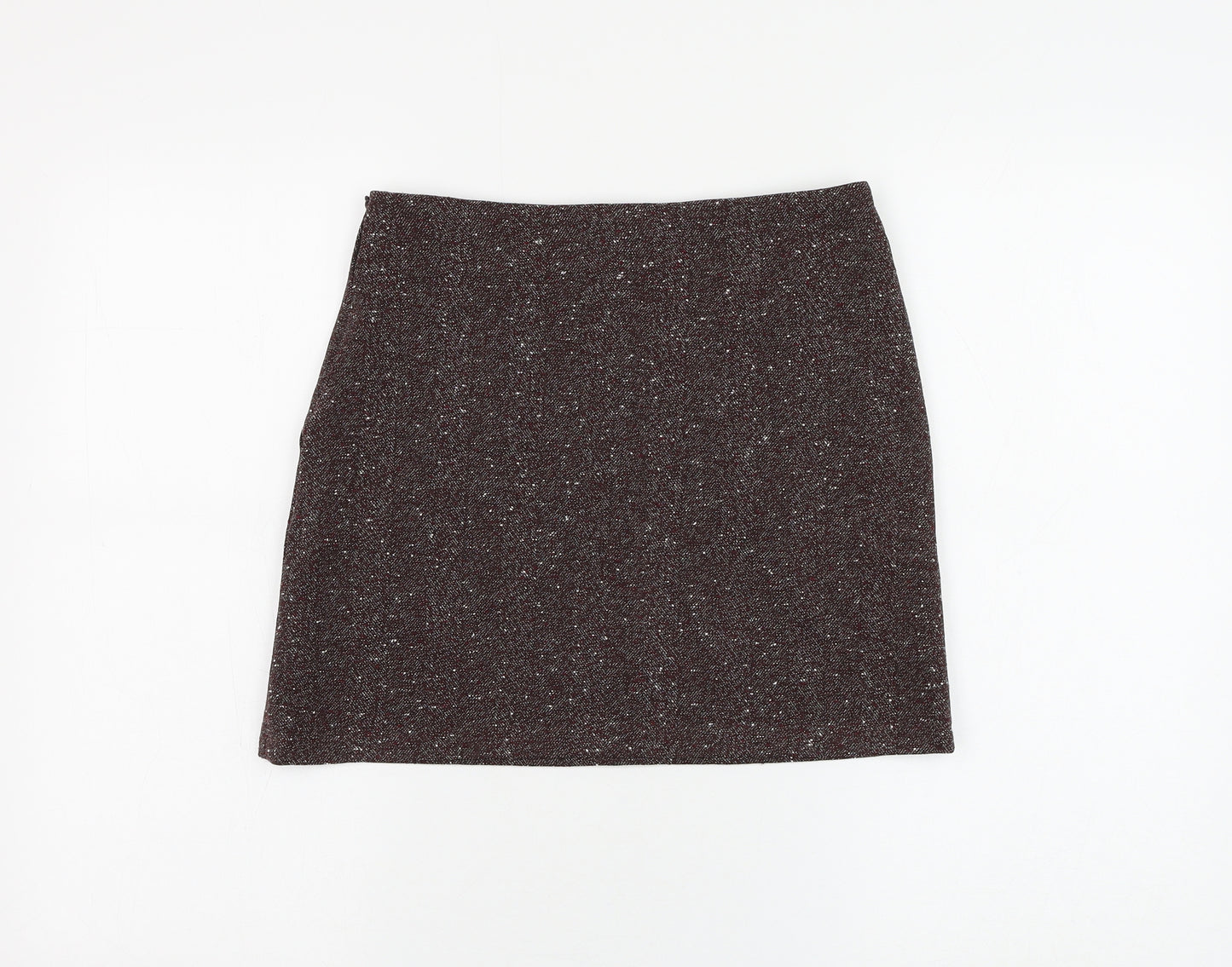 Troll Womens Brown Polyester Mini Skirt Size XS Zip
