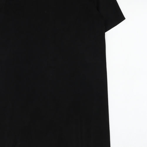 Zara Womens Black Polyester Shift Size S Round Neck Pullover