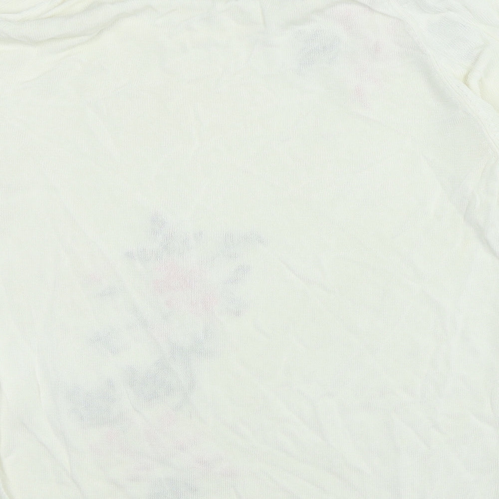 Prestige Womens Ivory Viscose Basic Blouse Size 18 Round Neck - Florwers