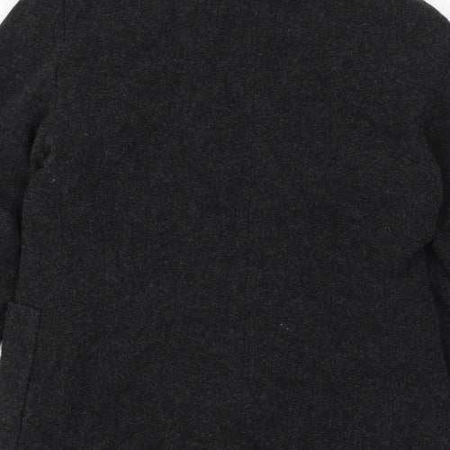 Expressions Womens Black Jacket Size 12 Button