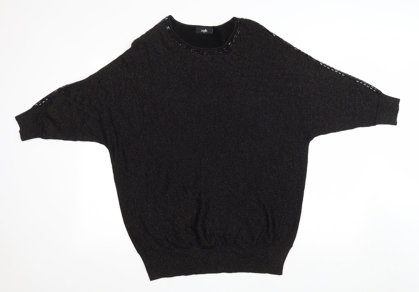 Wallis Womens Brown Viscose Basic T-Shirt Size M Round Neck