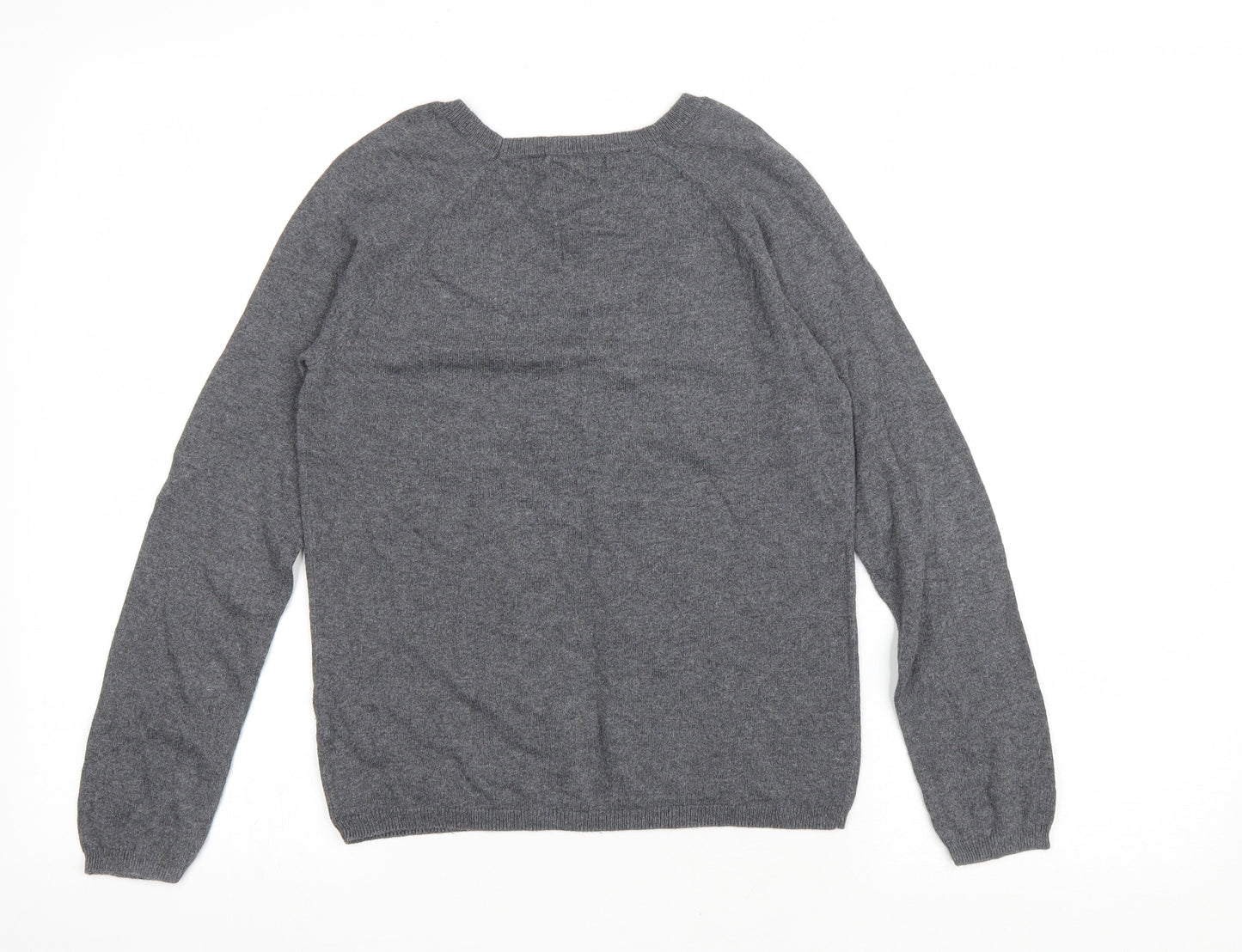 Gap Girls Grey Round Neck Polyester Pullover Jumper Size 10-11 Years Pullover - Love