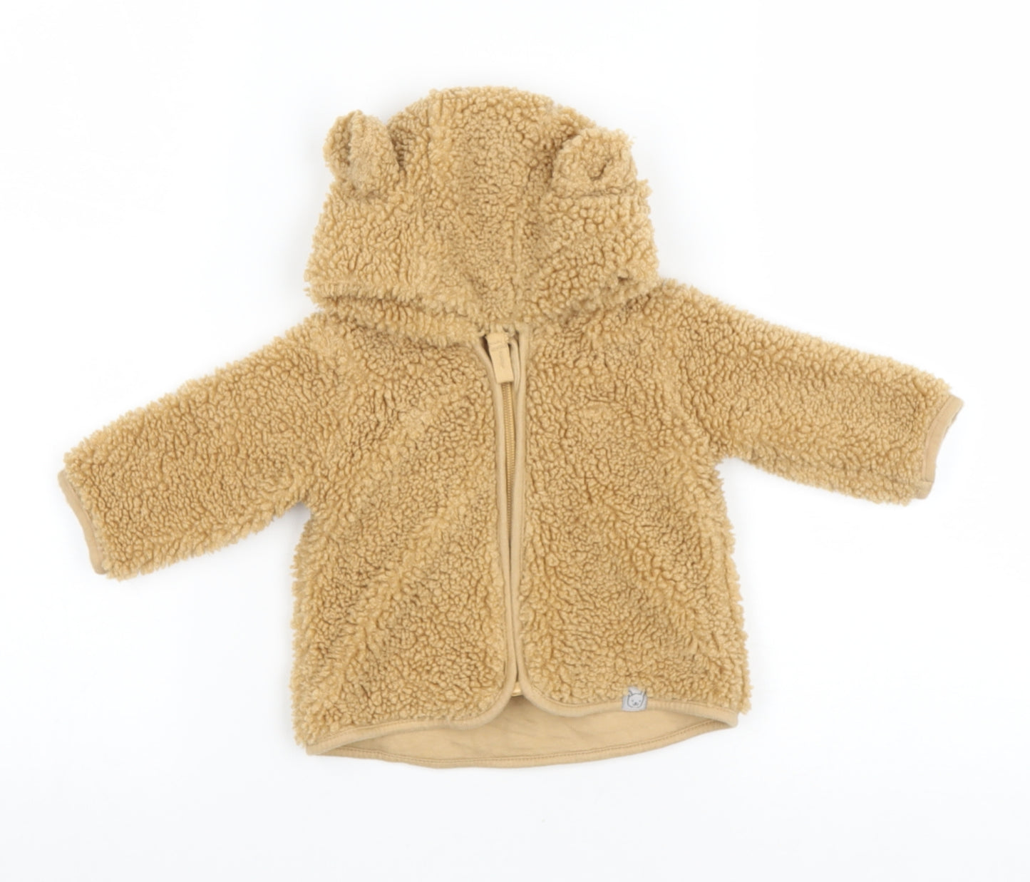 Marks and Spencer Baby Brown Jacket Size 3-6 Months Zip - Bear