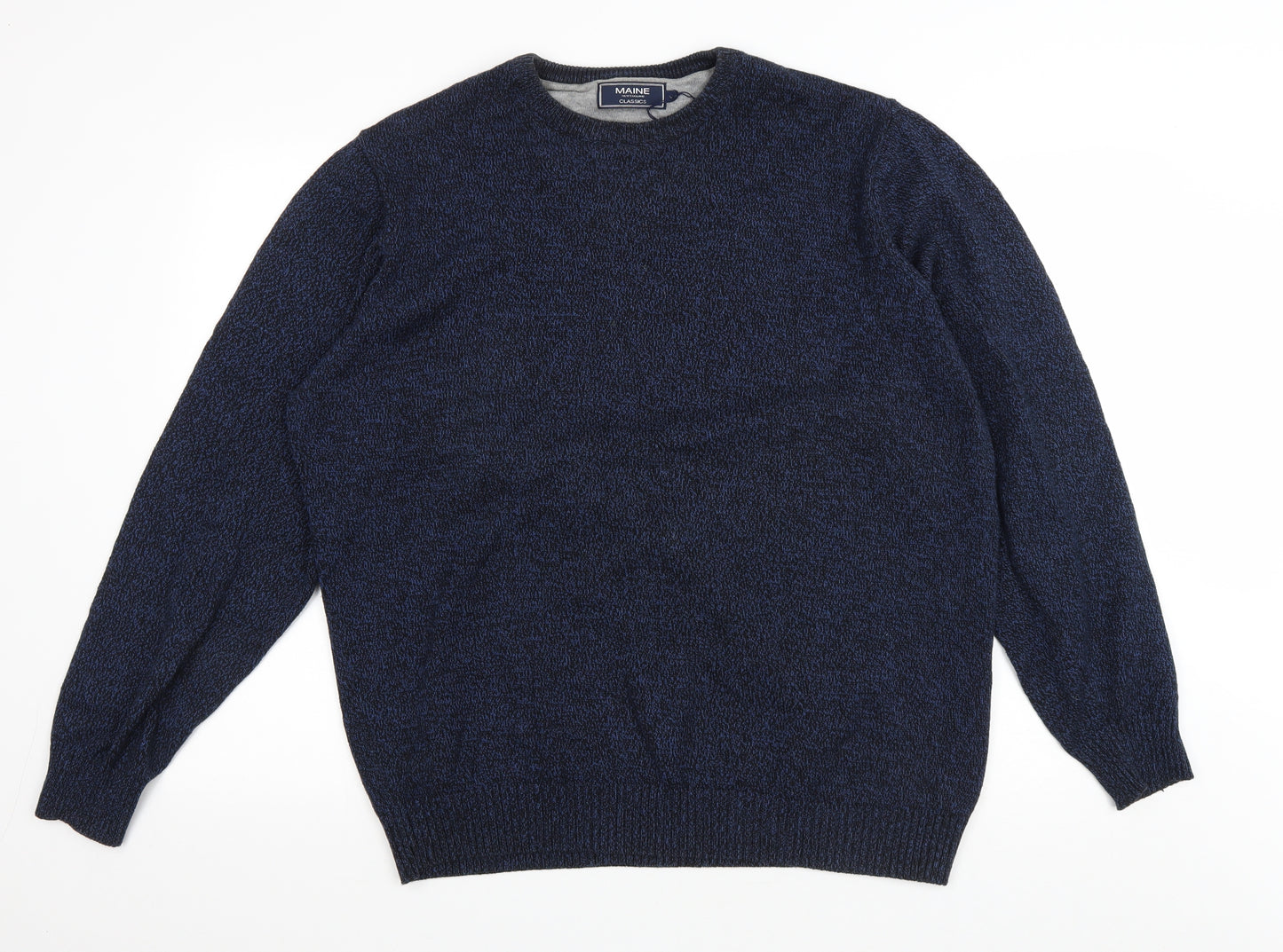 Debenhams Mens Blue Round Neck Cotton Pullover Jumper Size L