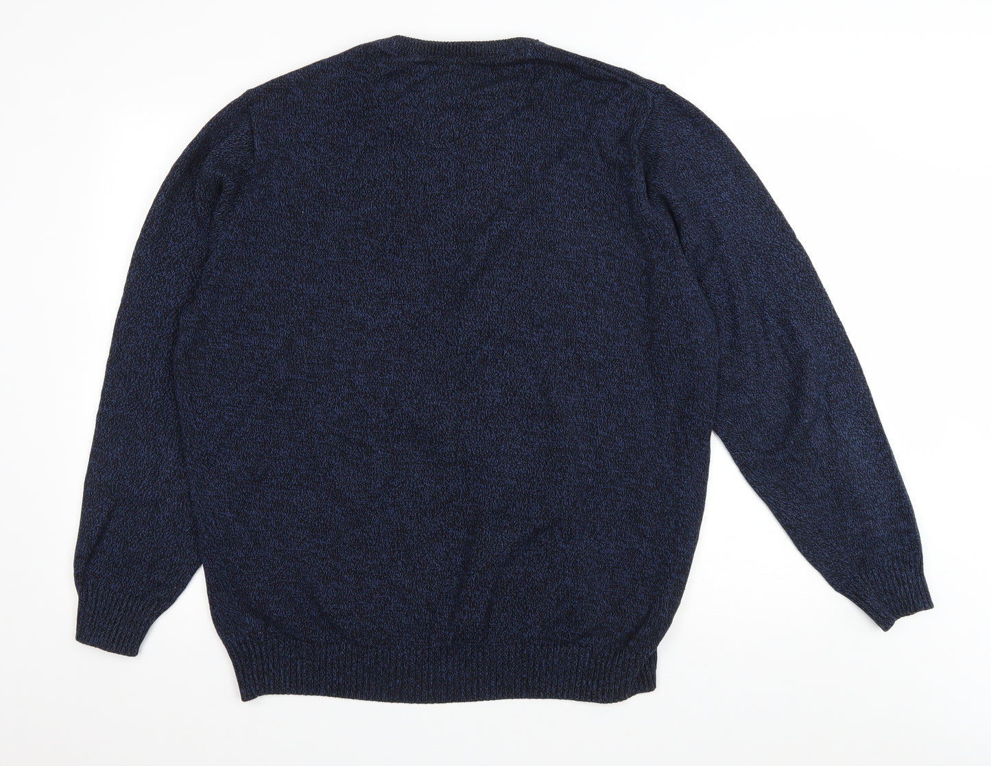 Debenhams Mens Blue Round Neck Cotton Pullover Jumper Size L