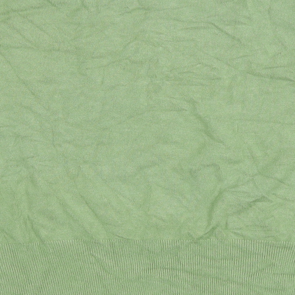 Marks and Spencer Womens Green Round Neck Viscose Pullover Jumper Size 22