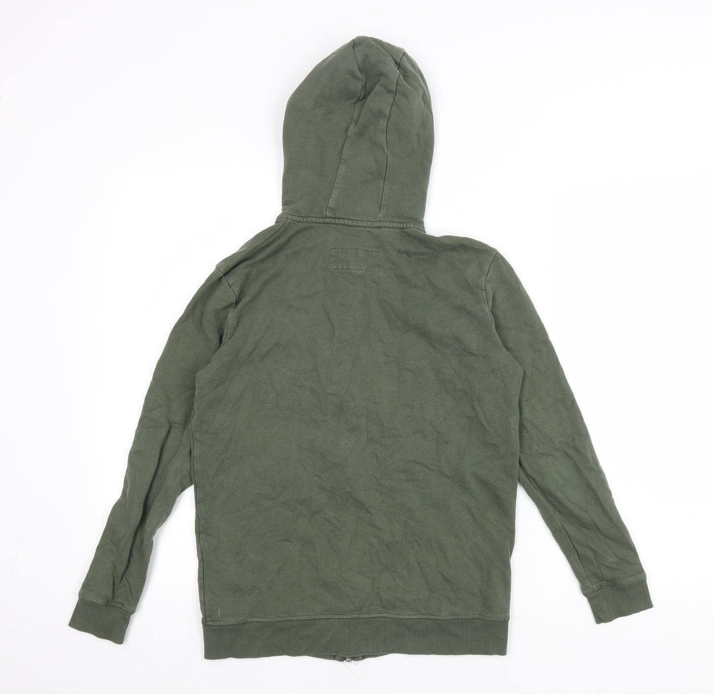Marks and Spencer Boys Green Polyester Full Zip Hoodie Size 12-13 Years Zip