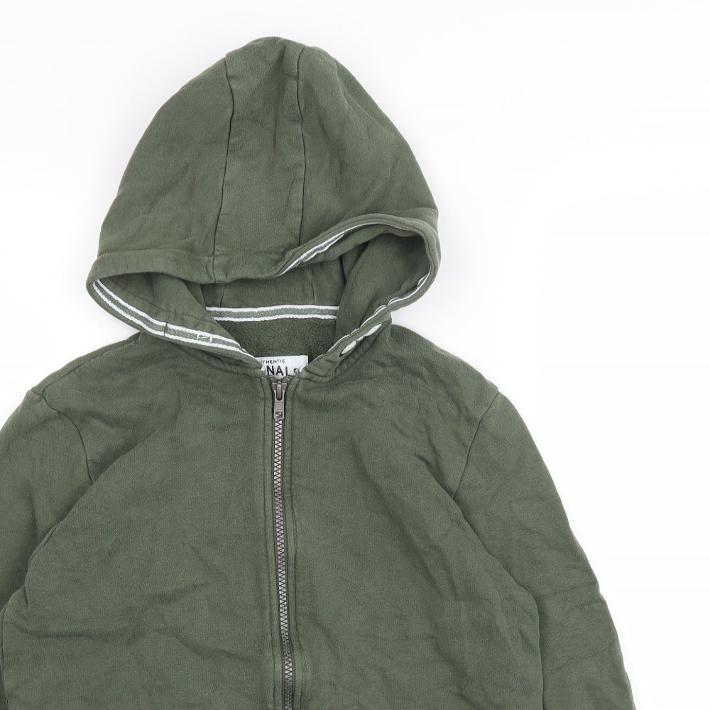 Marks and Spencer Boys Green Polyester Full Zip Hoodie Size 12-13 Years Zip