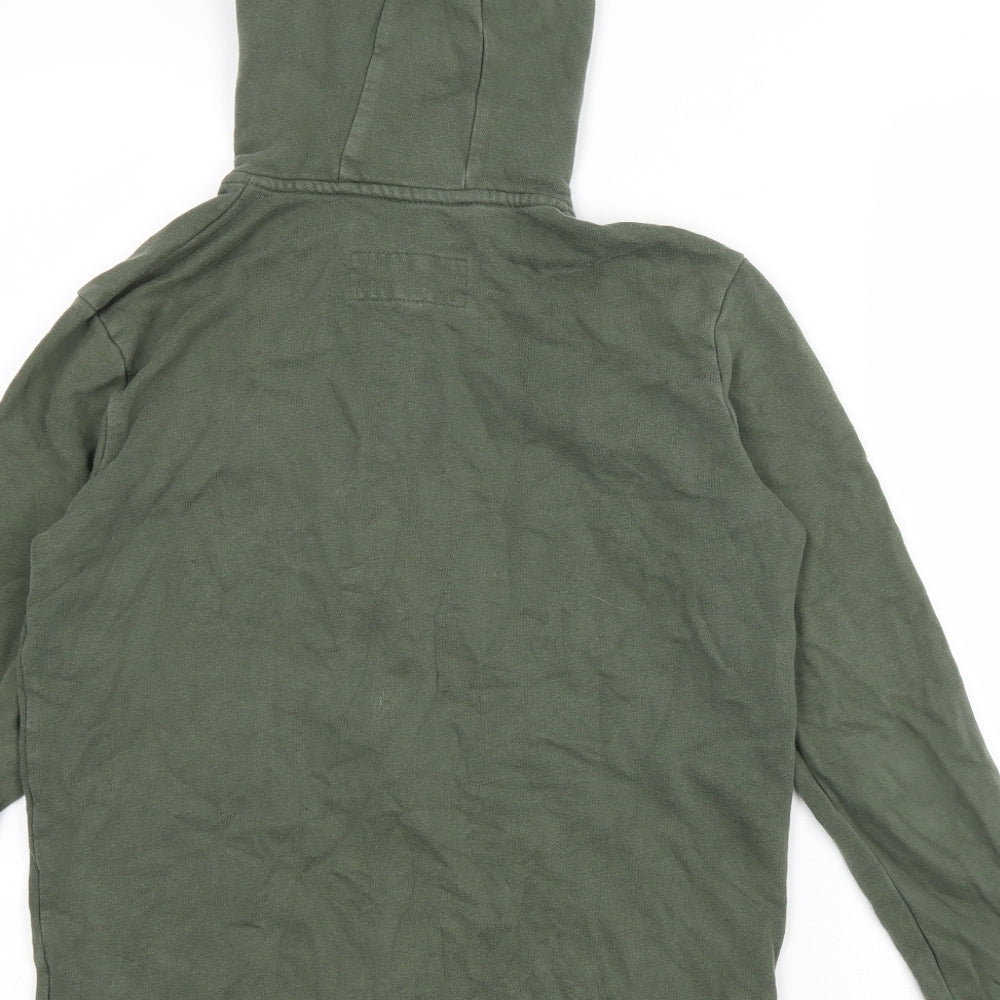 Marks and Spencer Boys Green Polyester Full Zip Hoodie Size 12-13 Years Zip